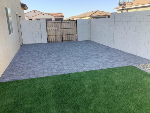 Paver patio and walkway installation in Arizona by Green Forever Arizona