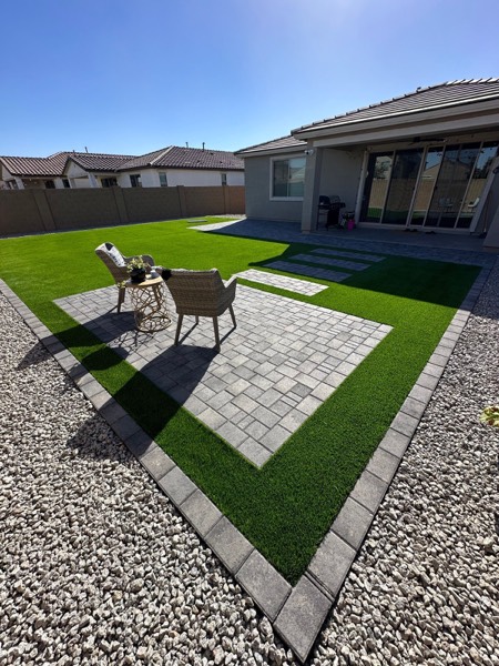 Paver patio and walkway installation in Arizona by Green Forever Arizona