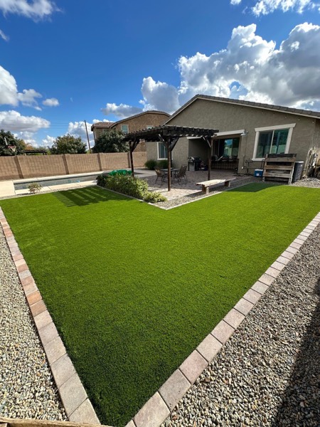 Artificial turf installation in Arizona by Green Forever Arizona